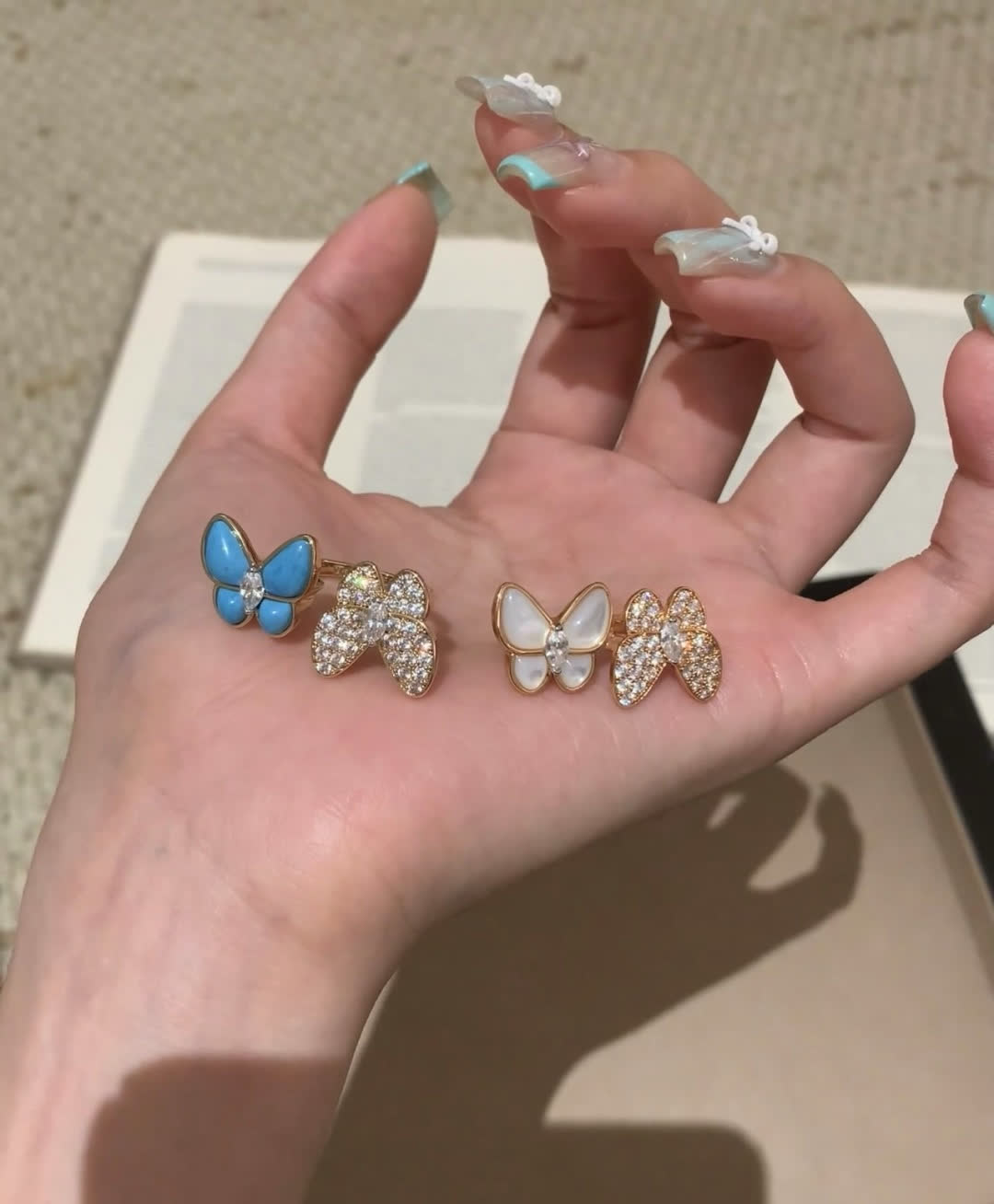 Van Cleef & Arpels Butterfly Stud Earrings